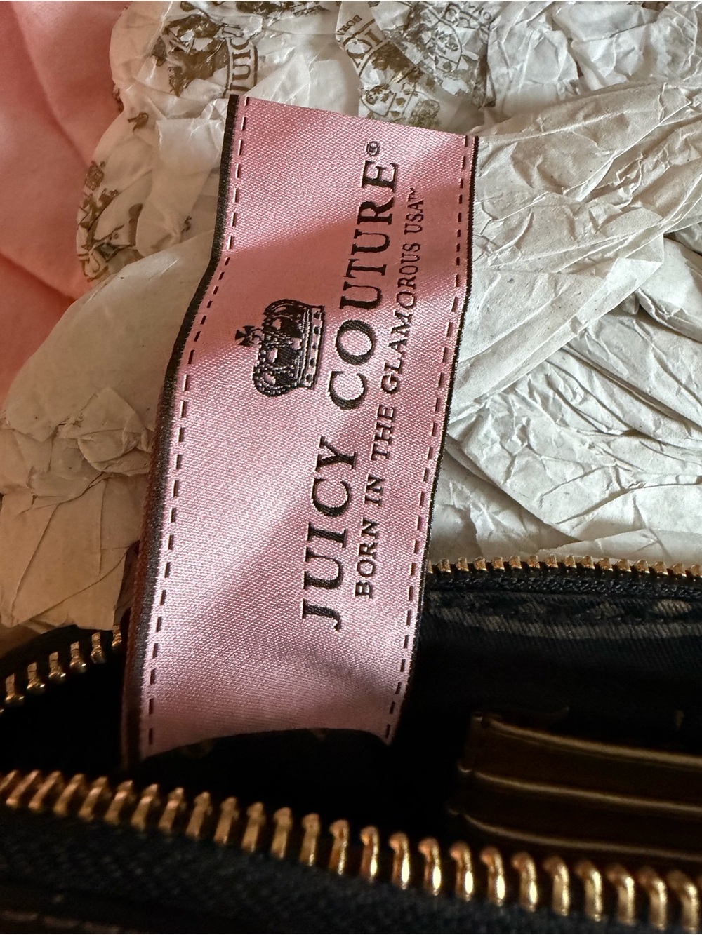 Juicy Couture Black and Gold Clutch - Picture 5 of 6